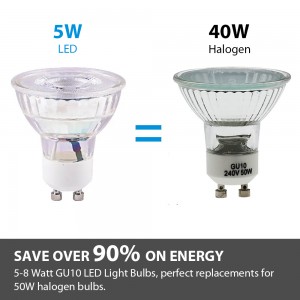 36 Degree Narrow Beam Angle Glass LED Cup Bulb