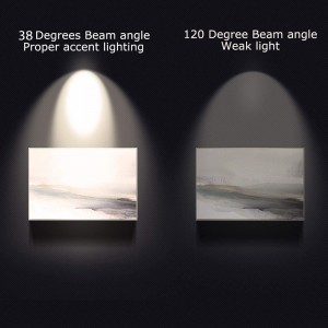 Angle de faisceau Ampoules halogènes à DEL en option