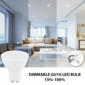 Lâmpada LED GU10 regulável de ângulo amplo