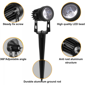 Solar LED Smart Spike Light 4 LED-päällä