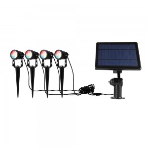 Luz solar LED Smart Spike con 4 cabezales LED