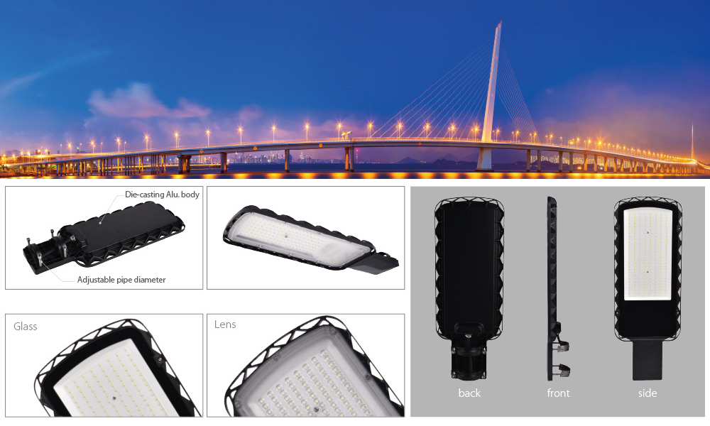 Ultratunn design 30-150W LED-gatljus (4)