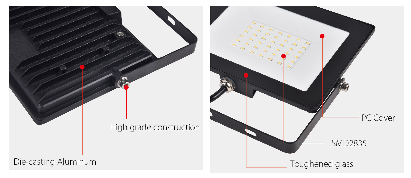 Ultratenké LED světlomety z tlakově litého hliníku (11)